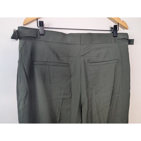 NWT Women's COS Straight Leg Wool Trousers in Dark Green - Picture 7 of 9